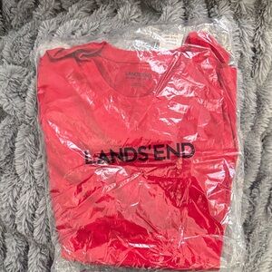 Lands' End Red Logo Short-Sleeve Tee